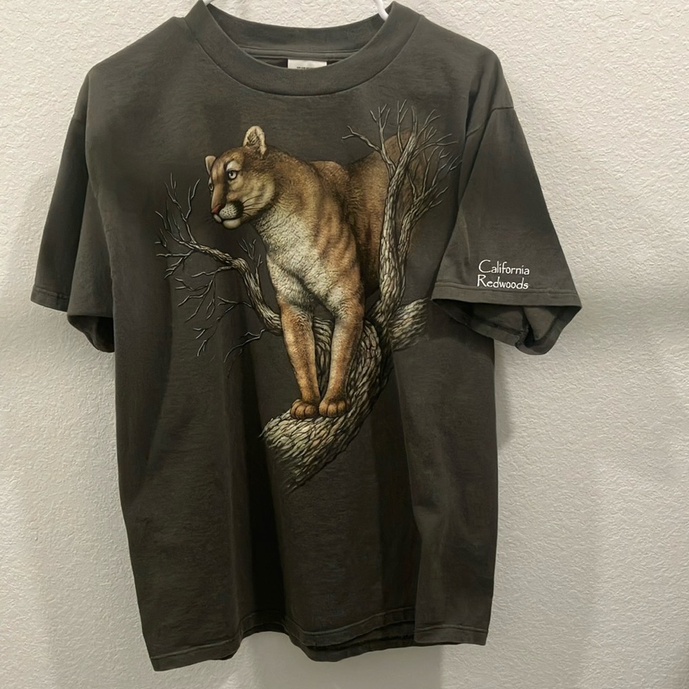 Vintage California Redwoods Mountain Lion Single Stitch Shirt